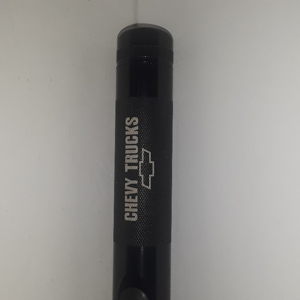 RARE VINTAGE CHEVY TRUCKS CHEVROLET MAY-LITE LOGO FLASHLIGHT TESTED